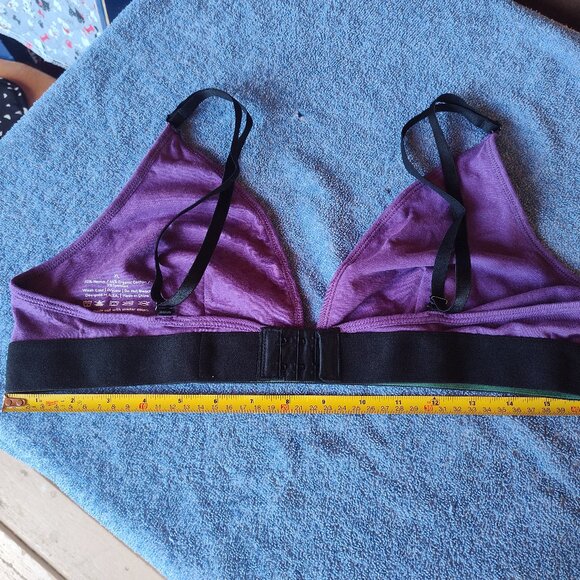 WAMA Hemp Triangle Bralette, Purple, XL, NWOT - Picture 3 of 5